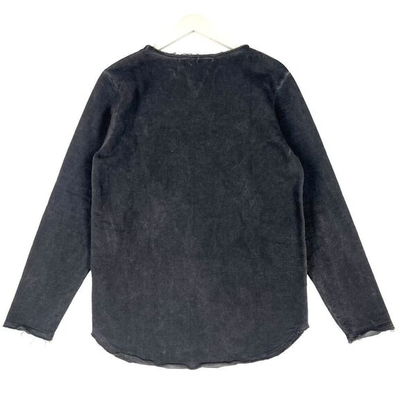 New Mods London Men US L Large 100% Cotton Sweatshirt Long Sleeve Gray Sweater - Picture 3 of 11